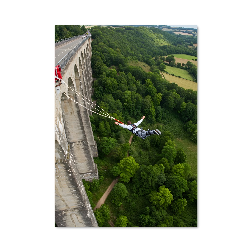 Poster L'Adrenaline du Vide – affiche Saut à l’élastique